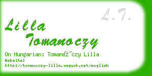 lilla tomanoczy business card